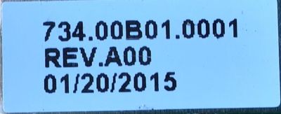 MAIN PARA TV VIZIO 4K RESOLUCION (3840 x 2160) UHD / NUMERO DE PARTE 734.00B01.0001 / 755006010001 / Y14_RS652-B2 / 14021-1 / 748.00B24.0011 / PANEL T650QVF04.2 / DISPLAY T650QVN02.6 / MODELO RS65-B2 LVZASC - Imagen 2